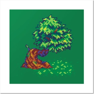 TREE PIXEL Posters and Art